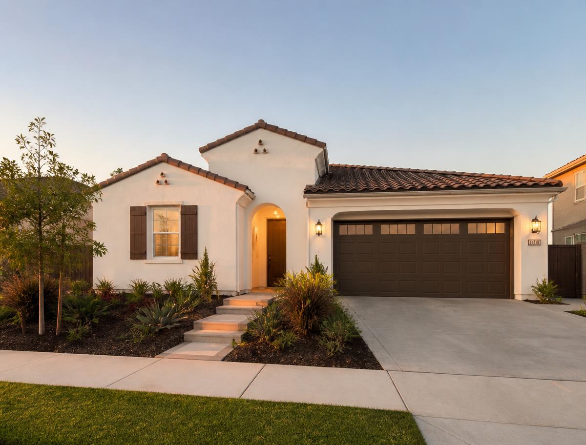 Southern California home with a plain roof and no solar panels